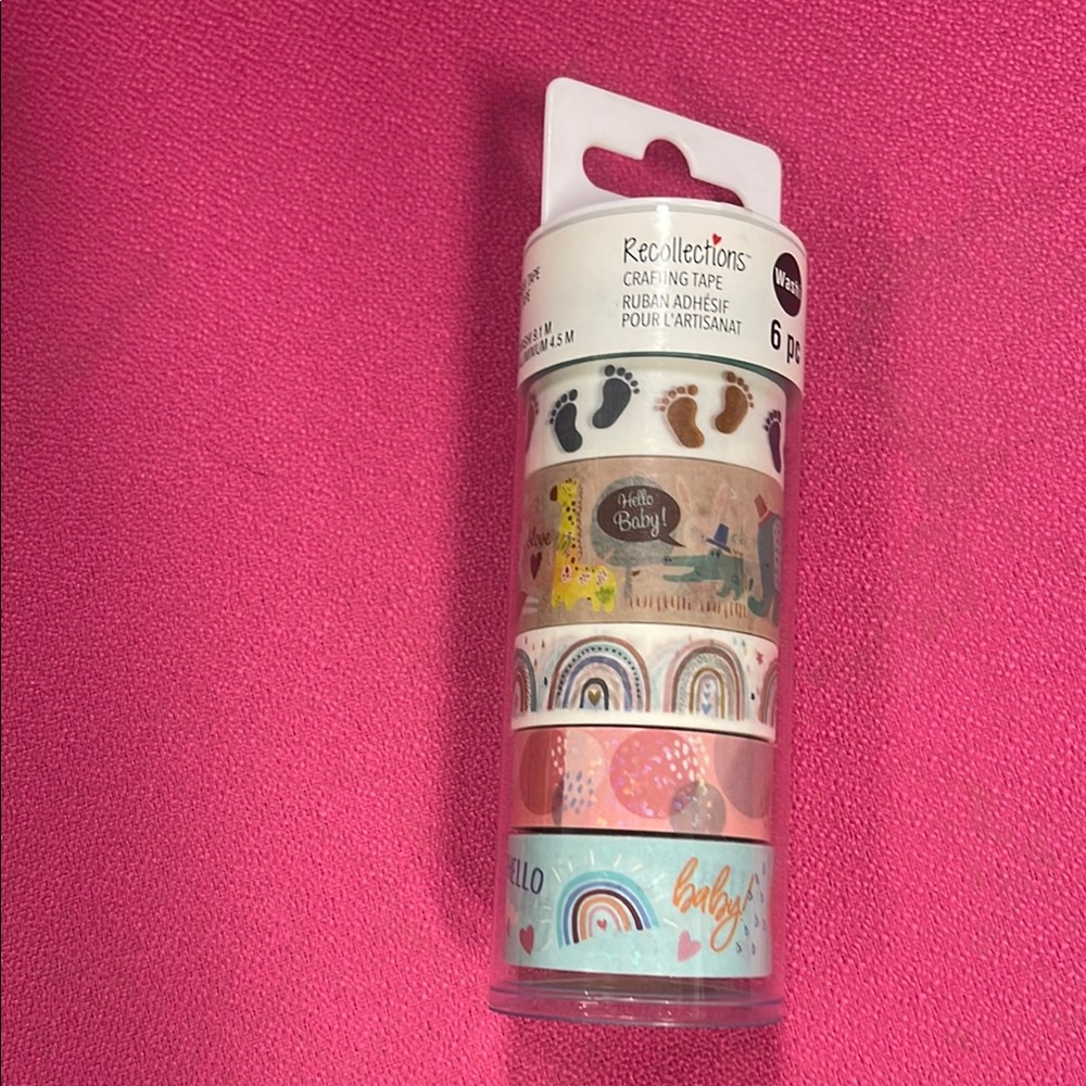 Recollections Pink and Blue Small Pets Washi Tape Set